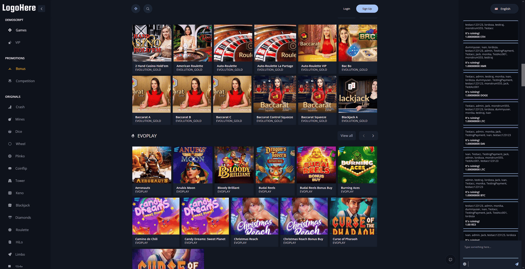 Depoimento da Lucrassino Gambling Enterprise